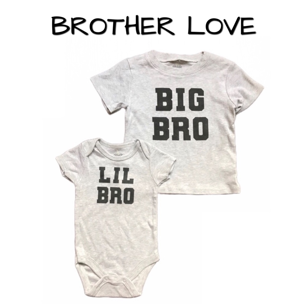 BIG BRO, LIL BRO MATCHING SET SIZE 3T & 0-6 MONTHS